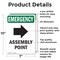 Signmission Assembly Point (Right Arrow) With Symbol, 7 in W x Rectangle, Aluminum OS-2PACK-EM-A-710-V-10431 - alternate 2